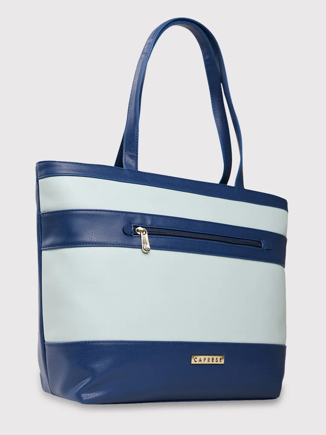 Caprese Marciano Medium Striped Navy Tote Bag - Image 4