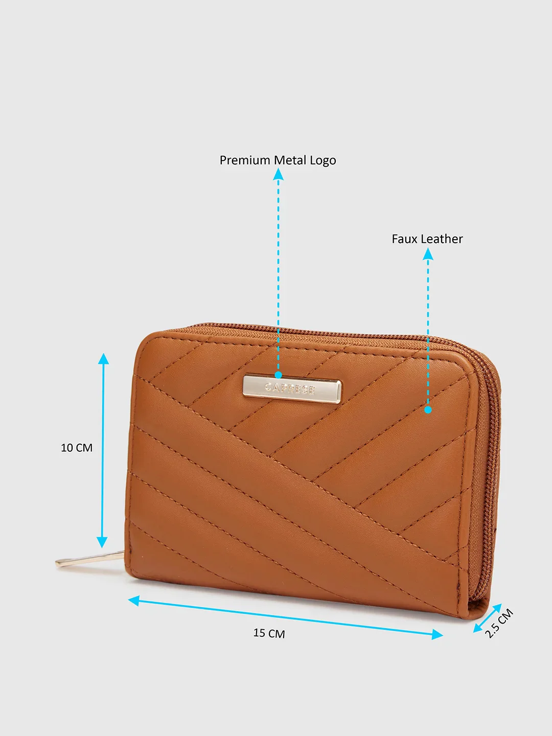 Caprese Mareeya Large Tan Wallet - Image 5
