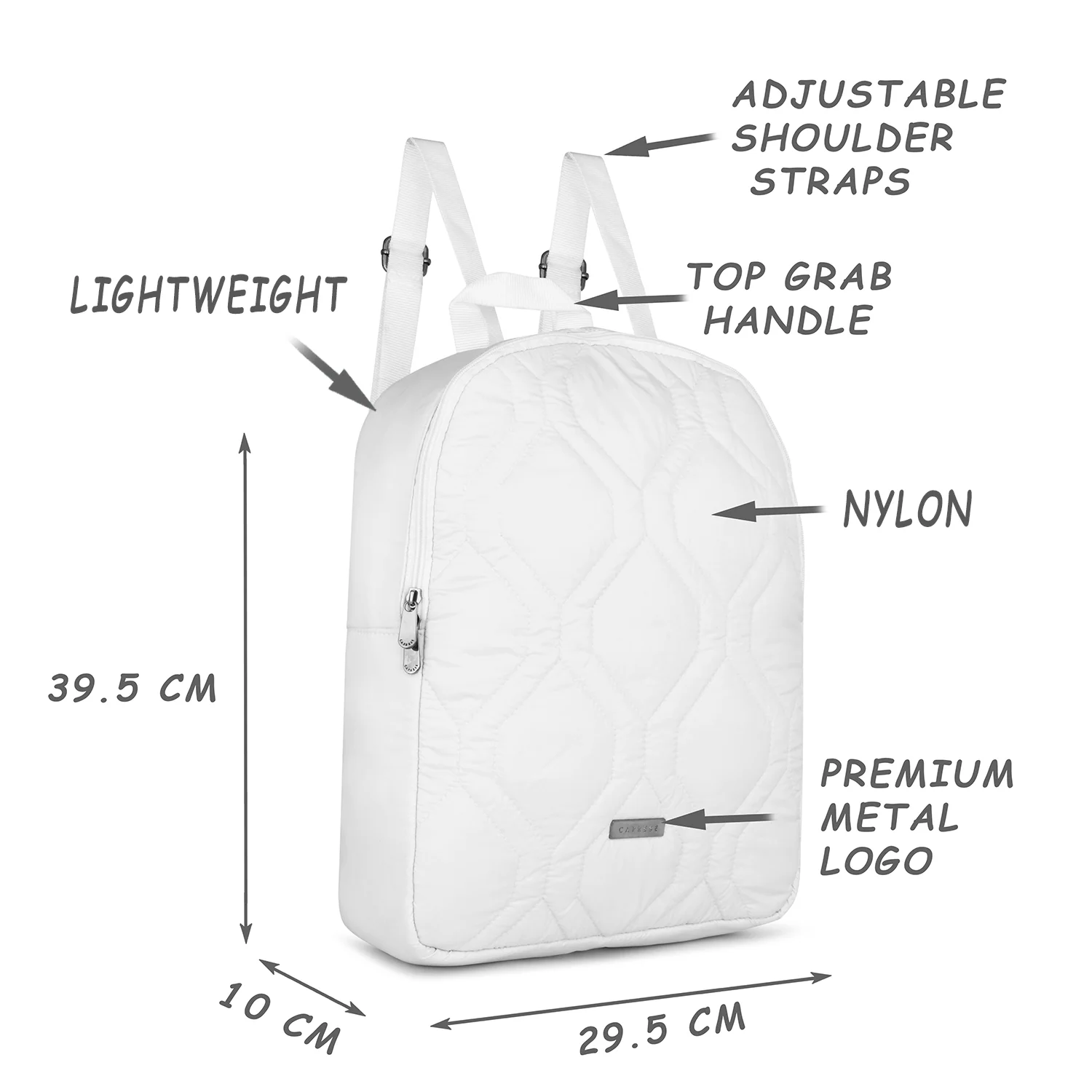 Caprese Mars Large Cream Backpack - Image 8