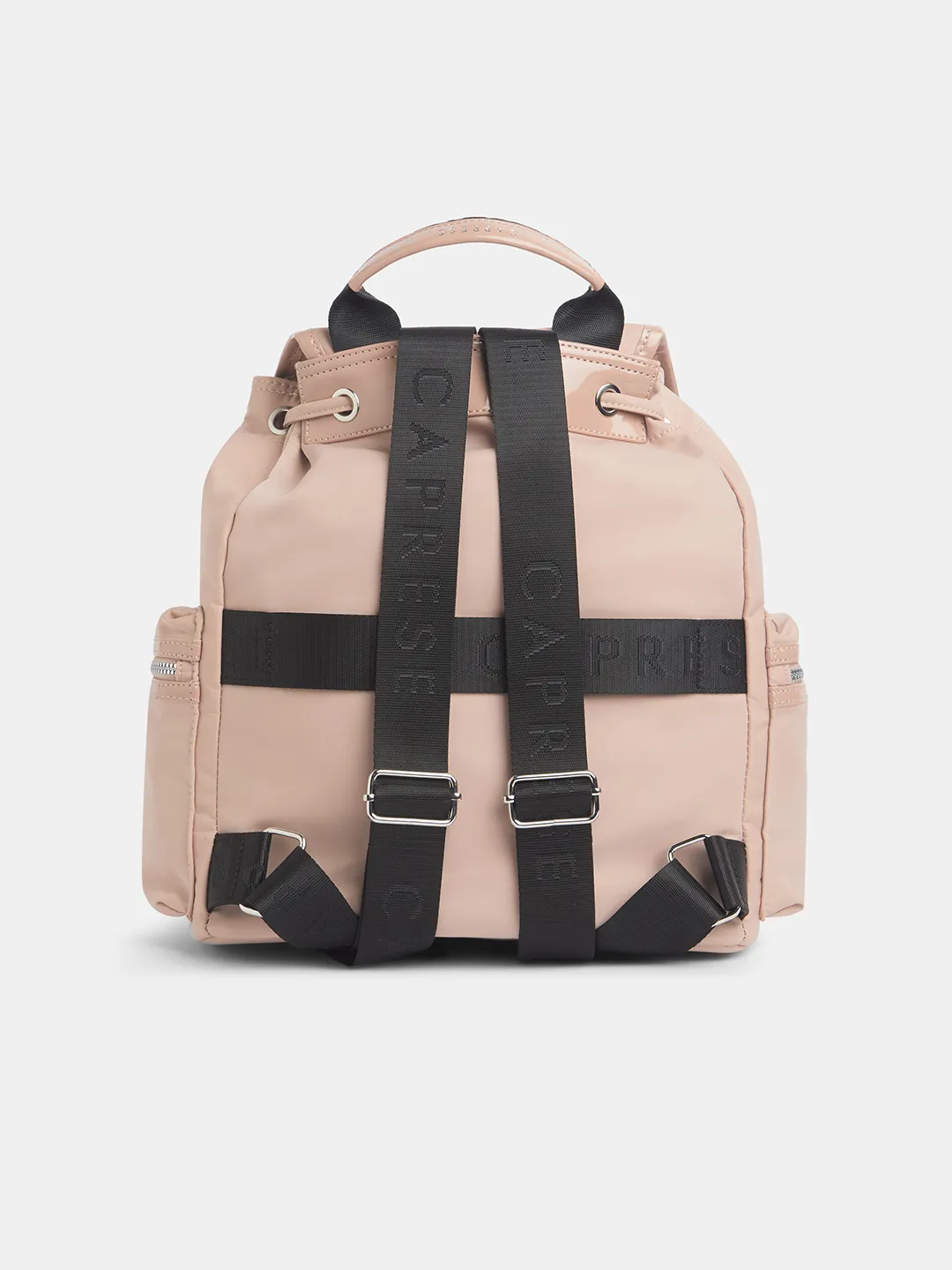 Caprese Mars Medium Powder Pink Laptop Backpack - Image 4