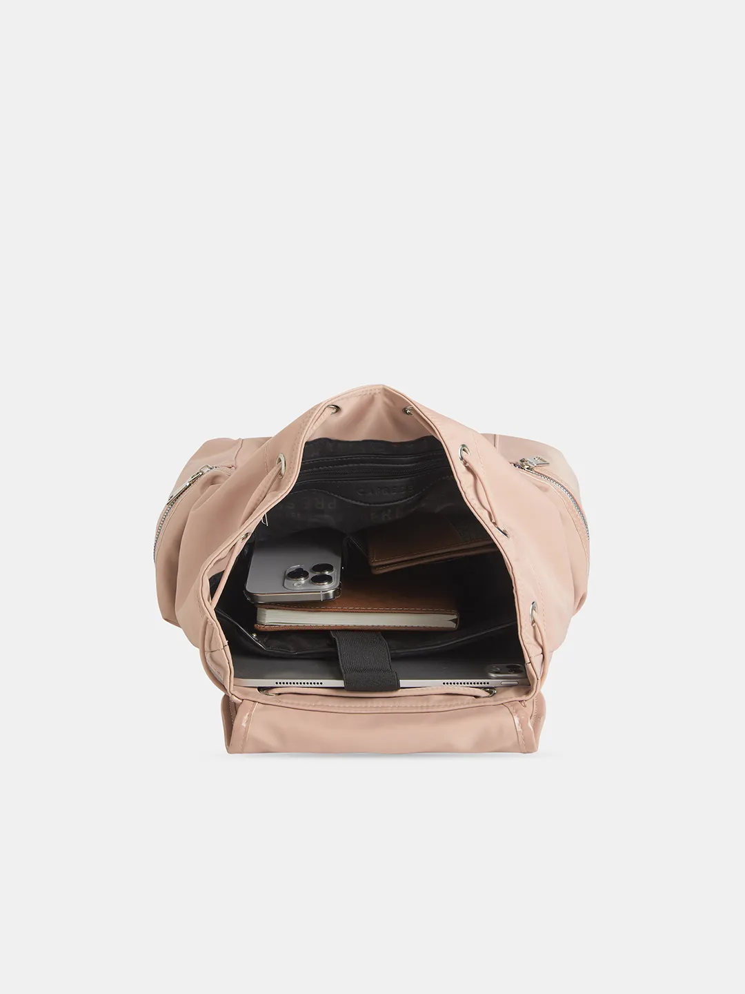 Caprese Mars Medium Powder Pink Laptop Backpack - Image 6