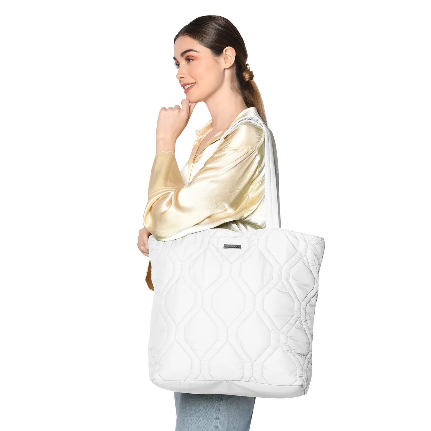 Caprese Mars Large (E) Cream Tote Bag - Image 3