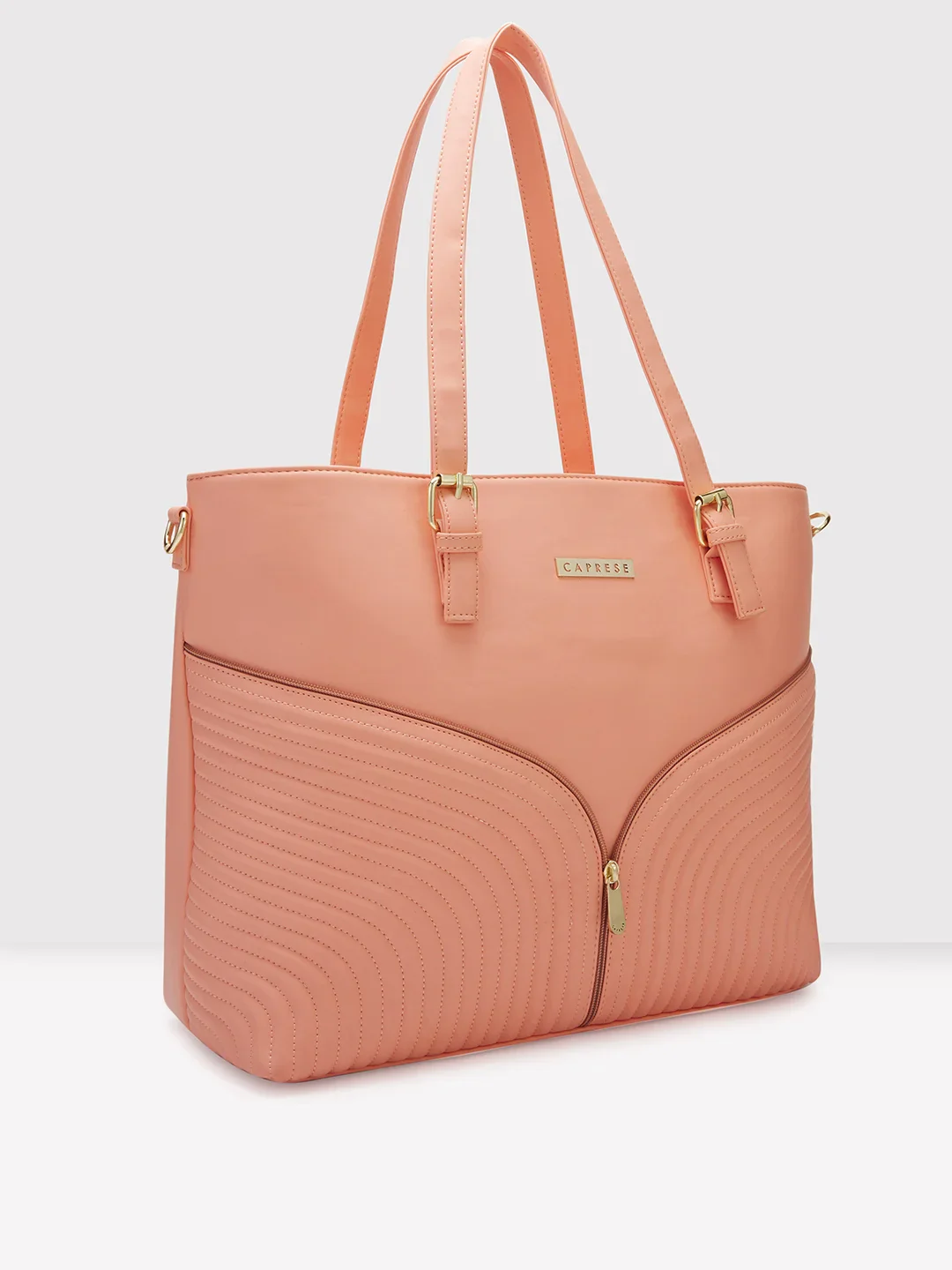 Caprese Marvel Large Coral Laptop Tote Bag - Image 4