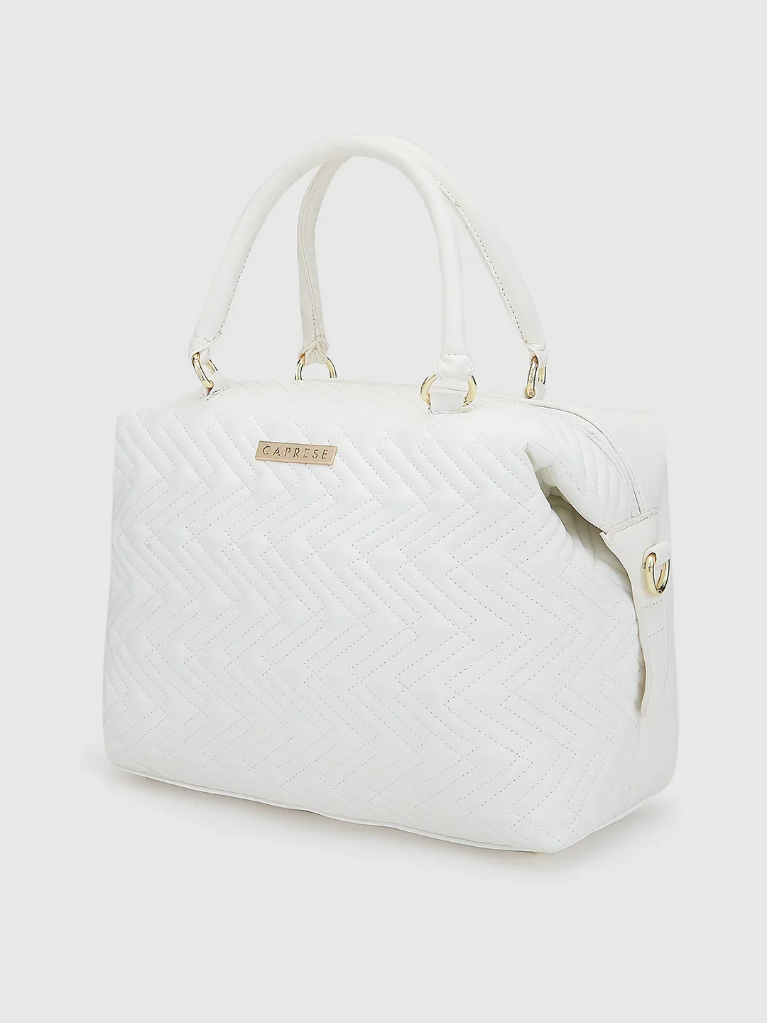 Caprese Mavis Medium Cream Satchel Bag