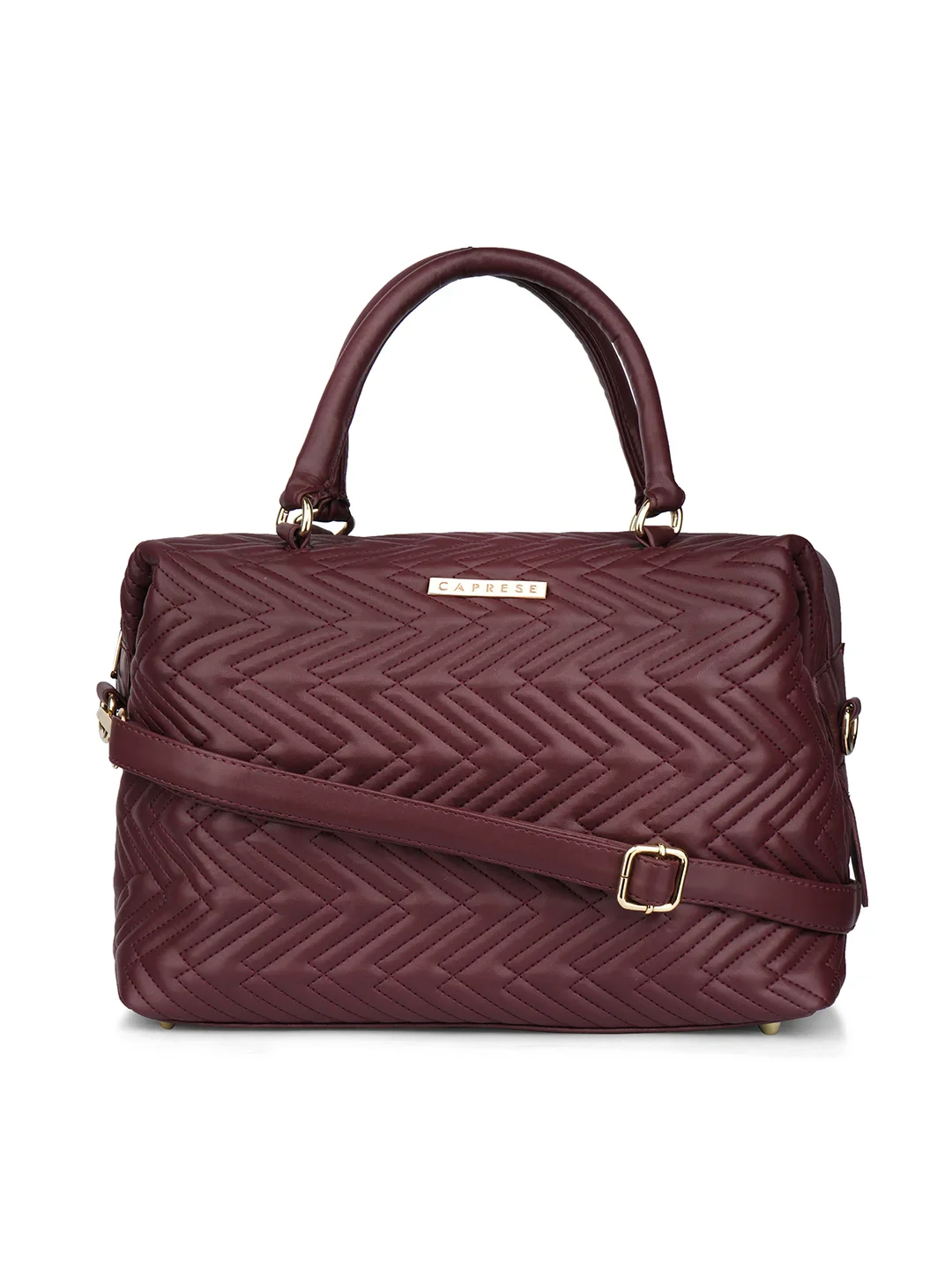 Caprese Mavis Medium Maroon Satchel Bag