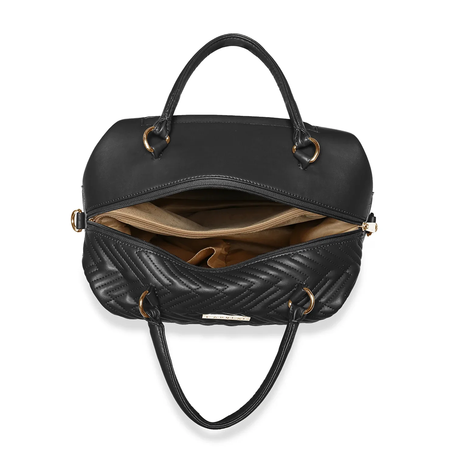 Caprese Mavis Medium Black Satchel Bag - Image 6