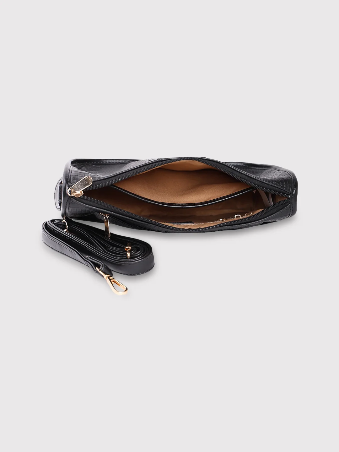 Caprese May Medium Black Baguette Bag - Image 10