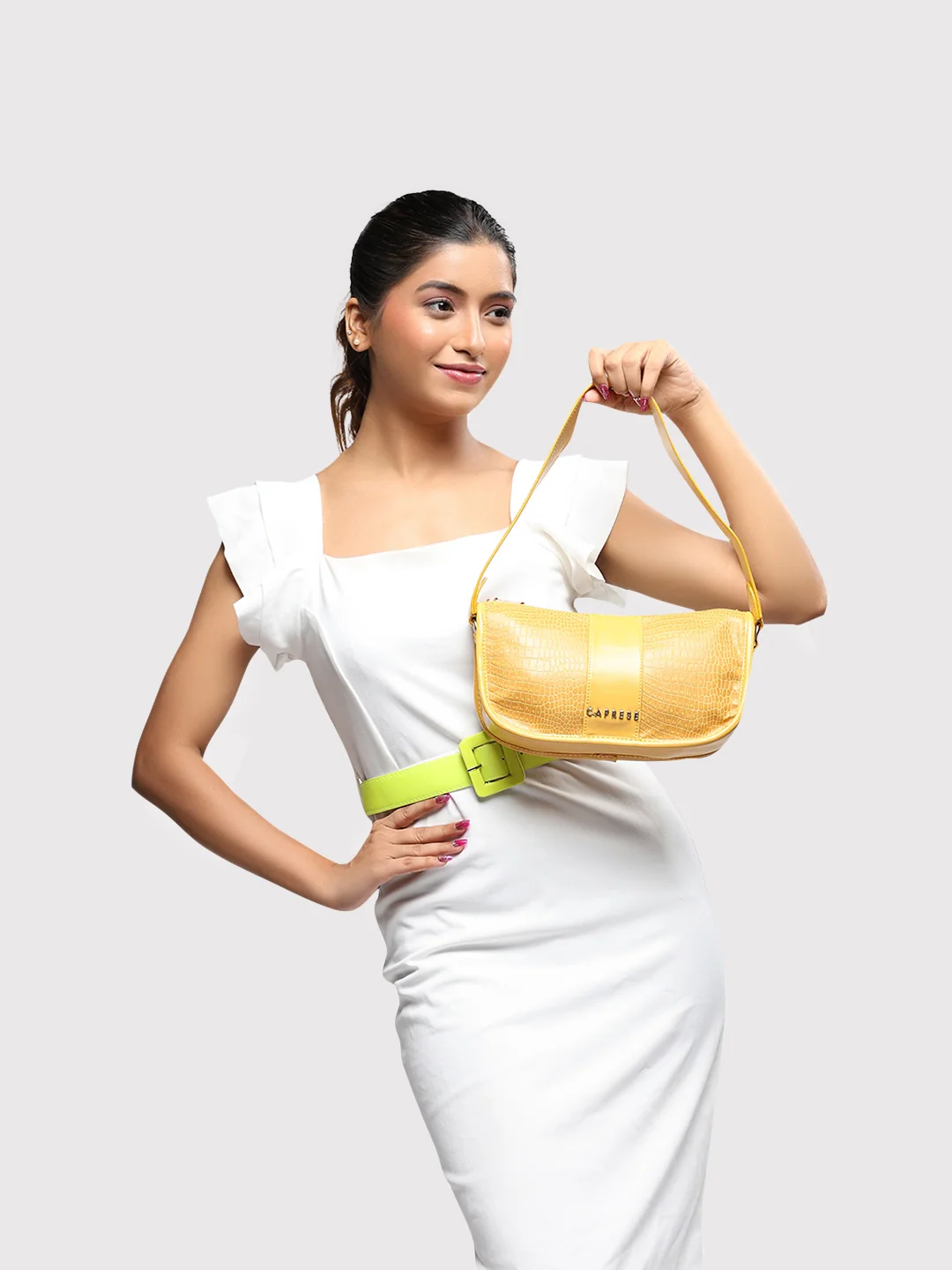 Caprese May Medium Fawn Baguette Bag - Image 12
