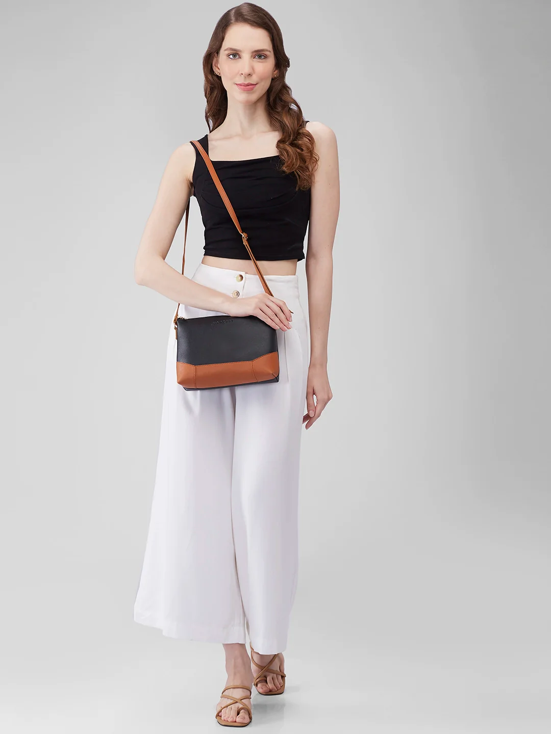 Caprese Mazie Large Black Sling Bag - Image 2