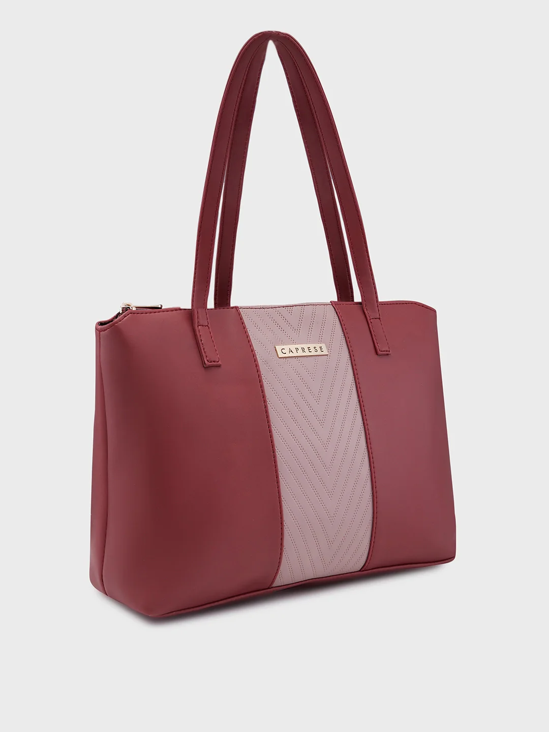 Caprese Mazie Medium Blush & Maroon Tote Bag - Image 4