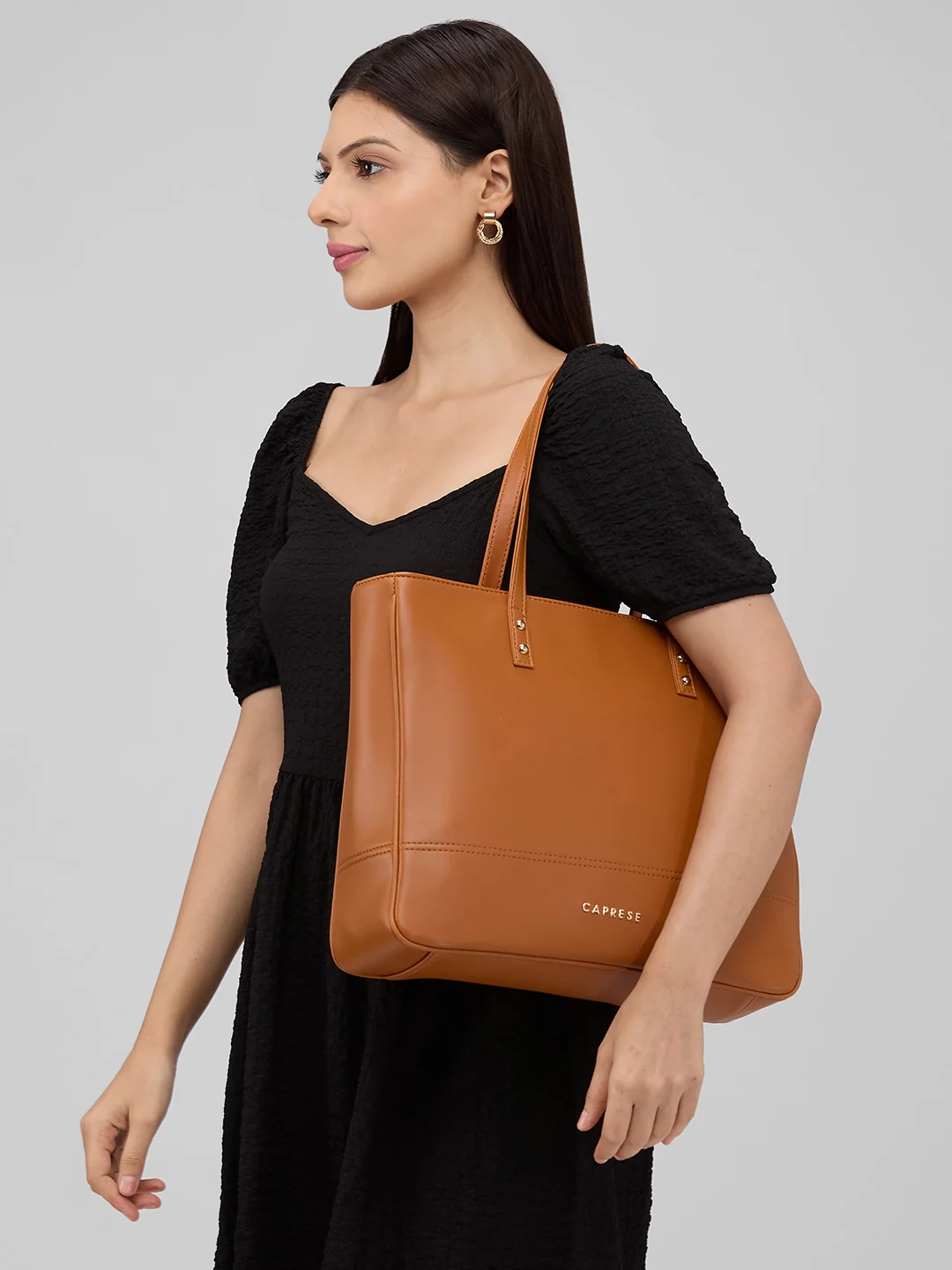 Caprese Mcree Medium Tan Tote Bag - Image 10