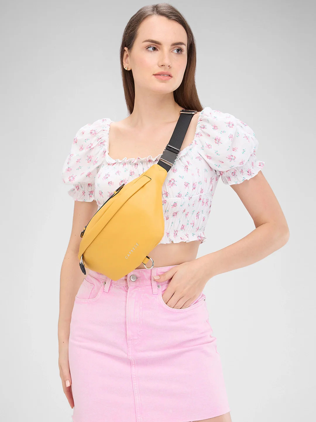 Caprese Meesa Medium Yellow Fanny Pack Bag - Image 13