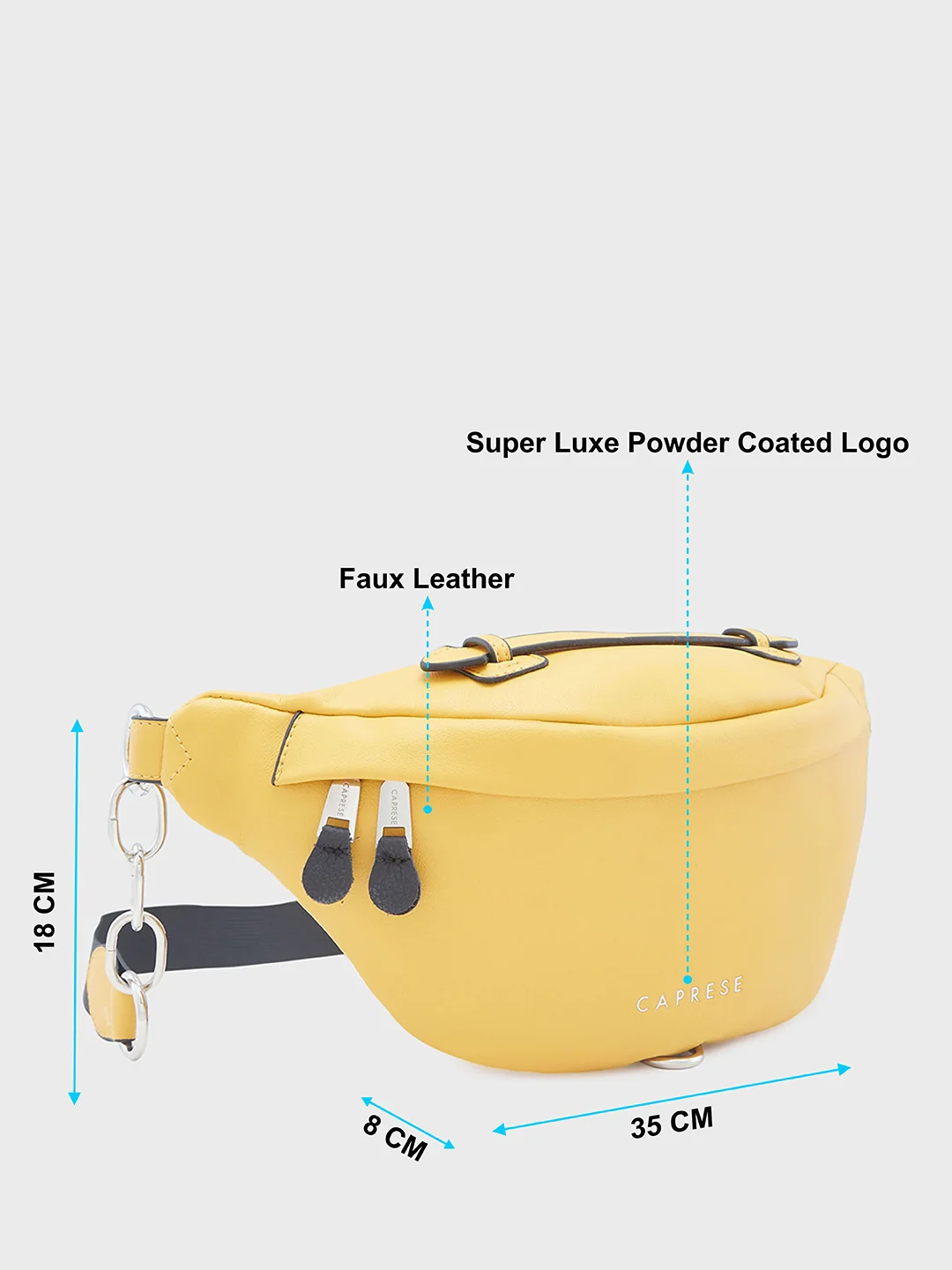 Caprese Meesa Medium Yellow Fanny Pack Bag - Image 7
