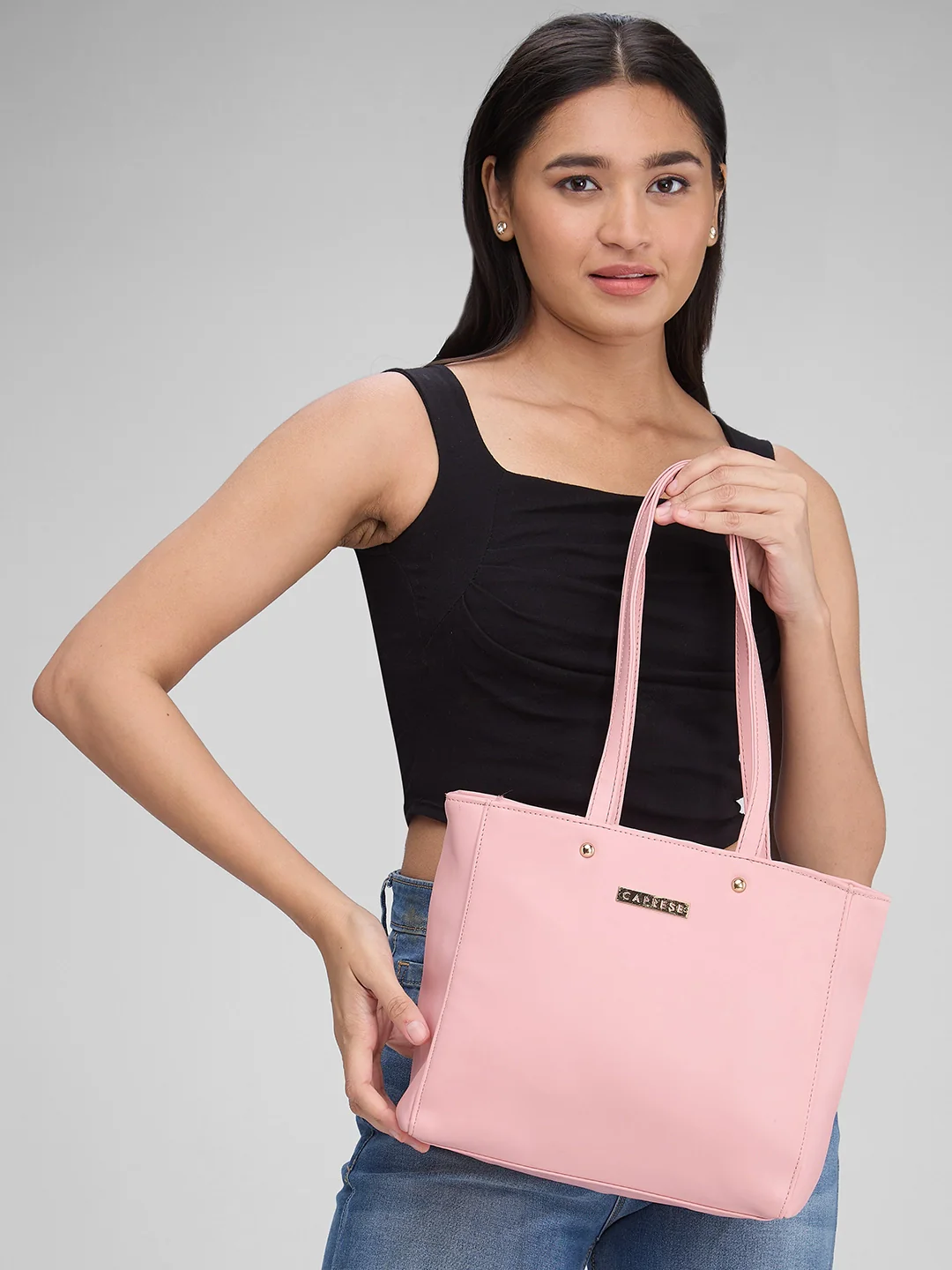 Caprese Meraki Medium Blush Tote Bag - Image 12