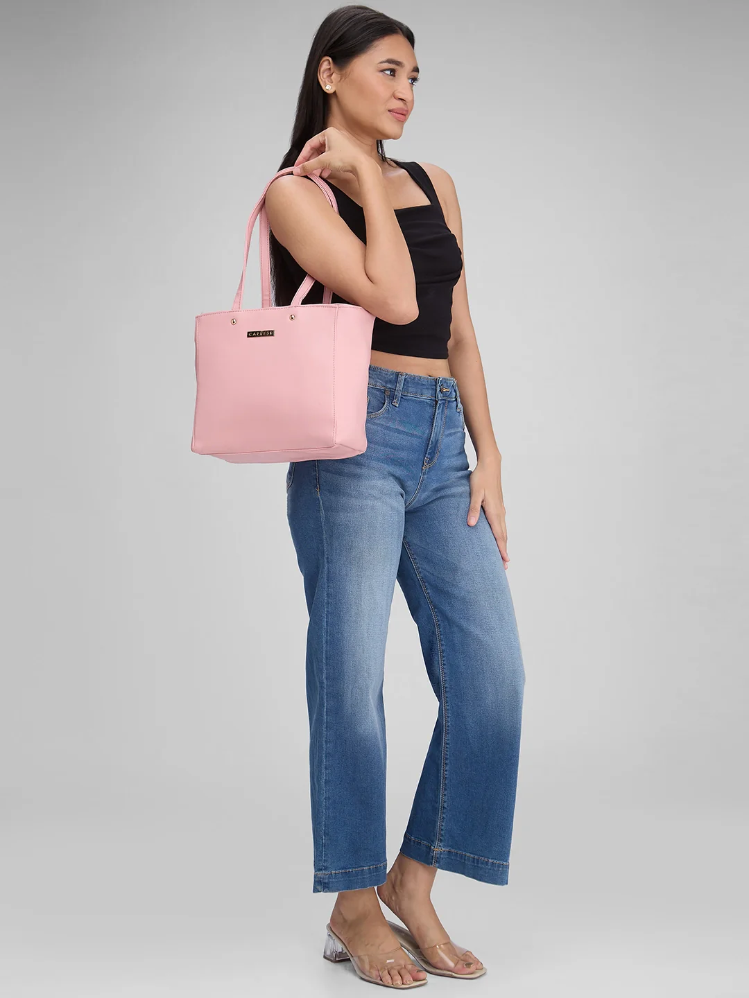 Caprese Meraki Medium Blush Tote Bag - Image 3