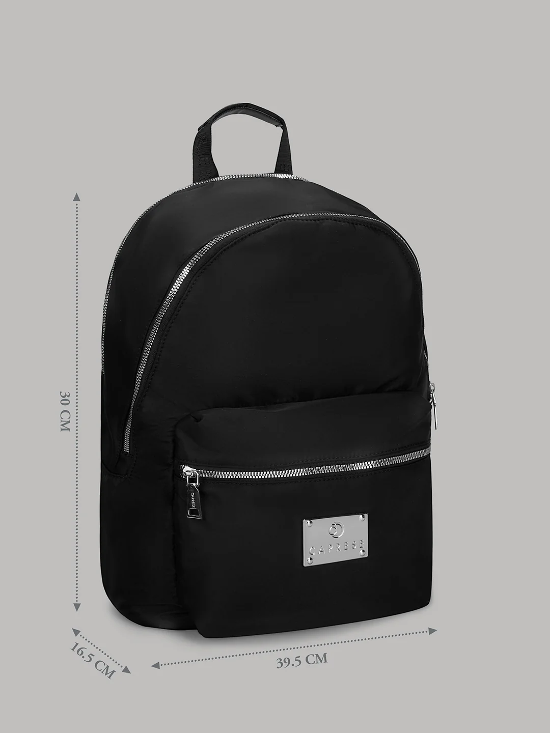Caprese Mercury Medium Black Backpack - Image 14