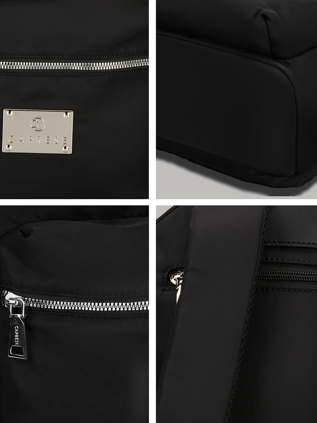 Caprese Mercury Medium Black Backpack - Image 9