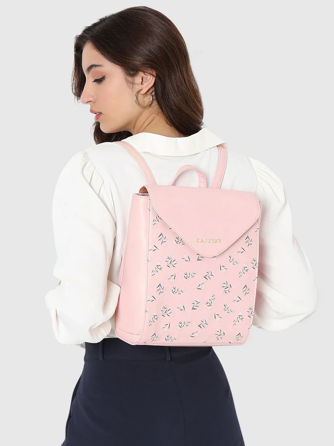Caprese Merida Printed Large Blush Backpack - Image 13
