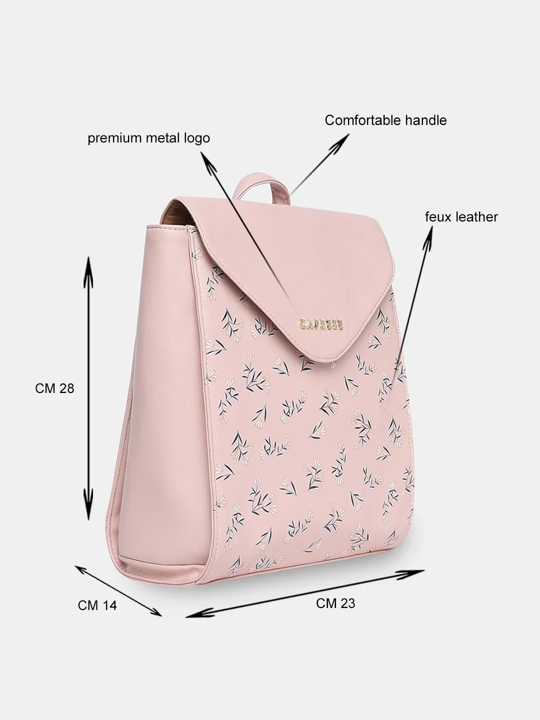 Caprese Merida Printed Large Blush Backpack - Image 5