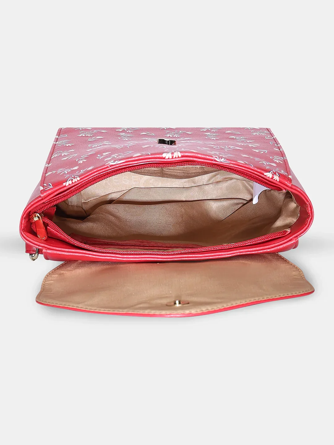 Caprese Merida Printed Large Red Backpack - Image 10