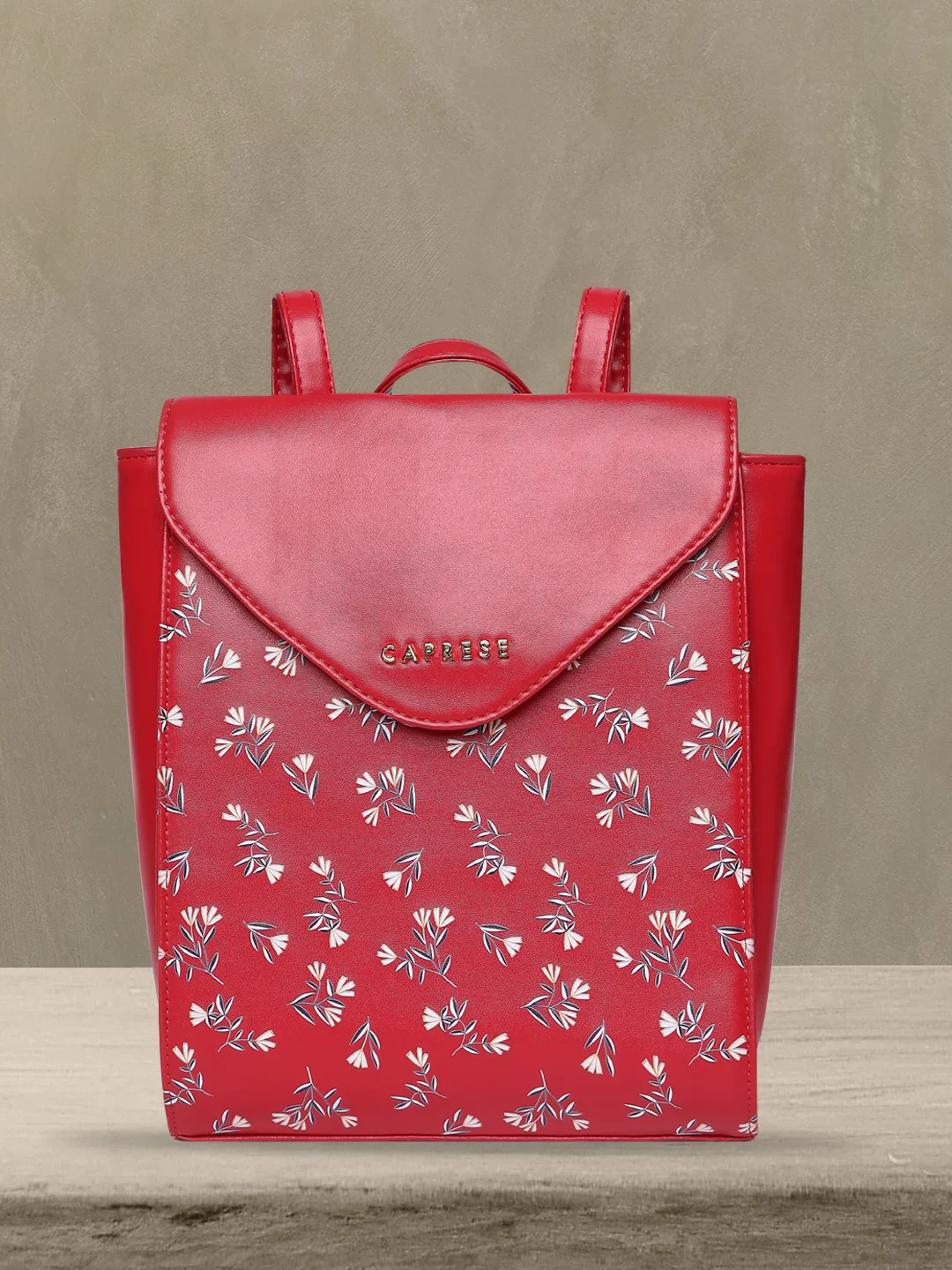 Caprese Merida Printed Large Red Backpack - Image 16