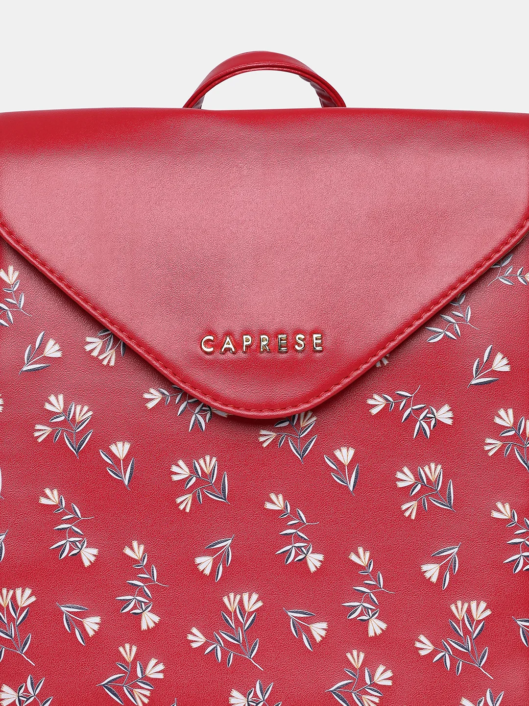Caprese Merida Printed Large Red Backpack - Image 22