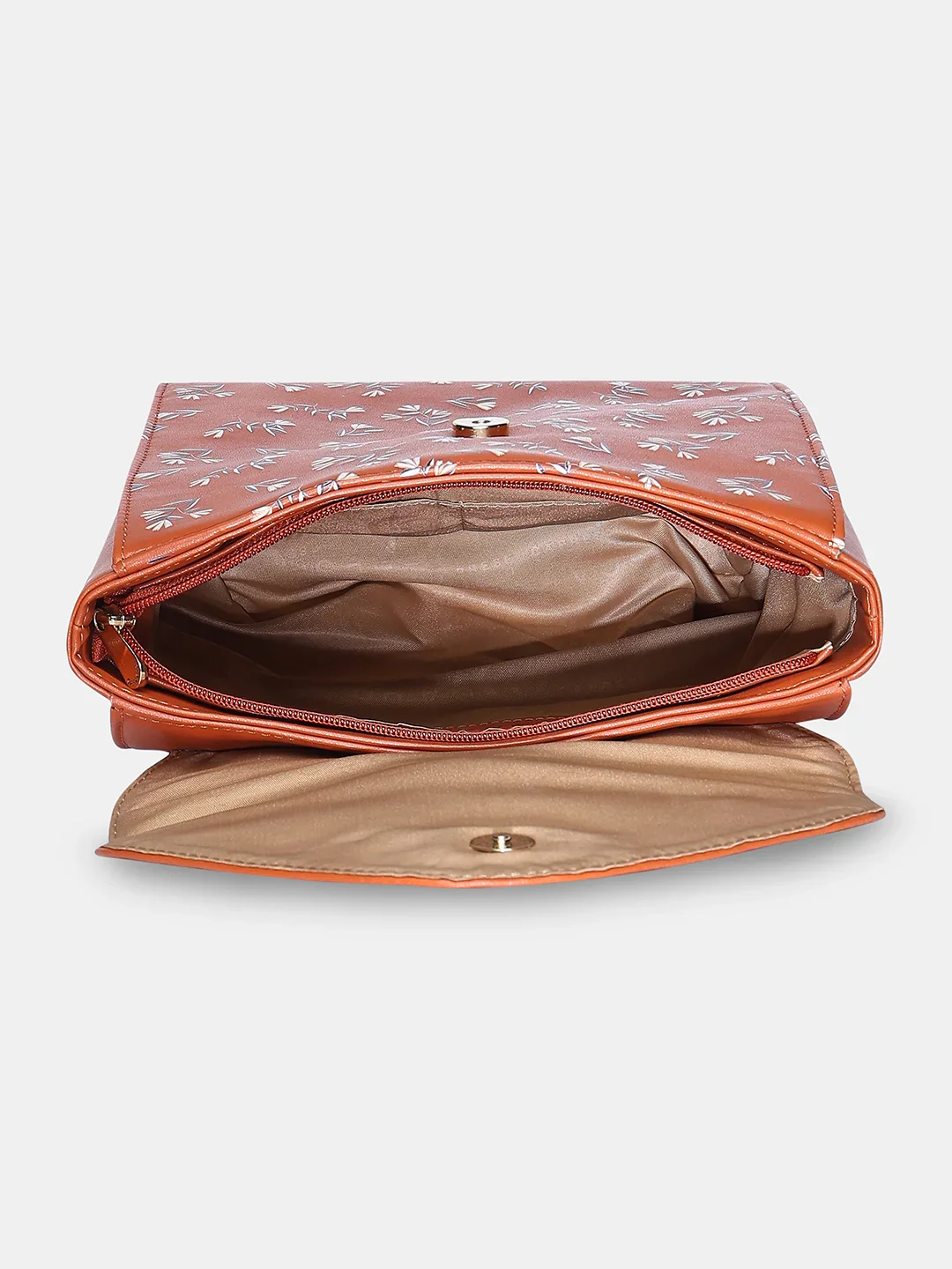Caprese Merida Large Tan Printed Backpack - Image 9