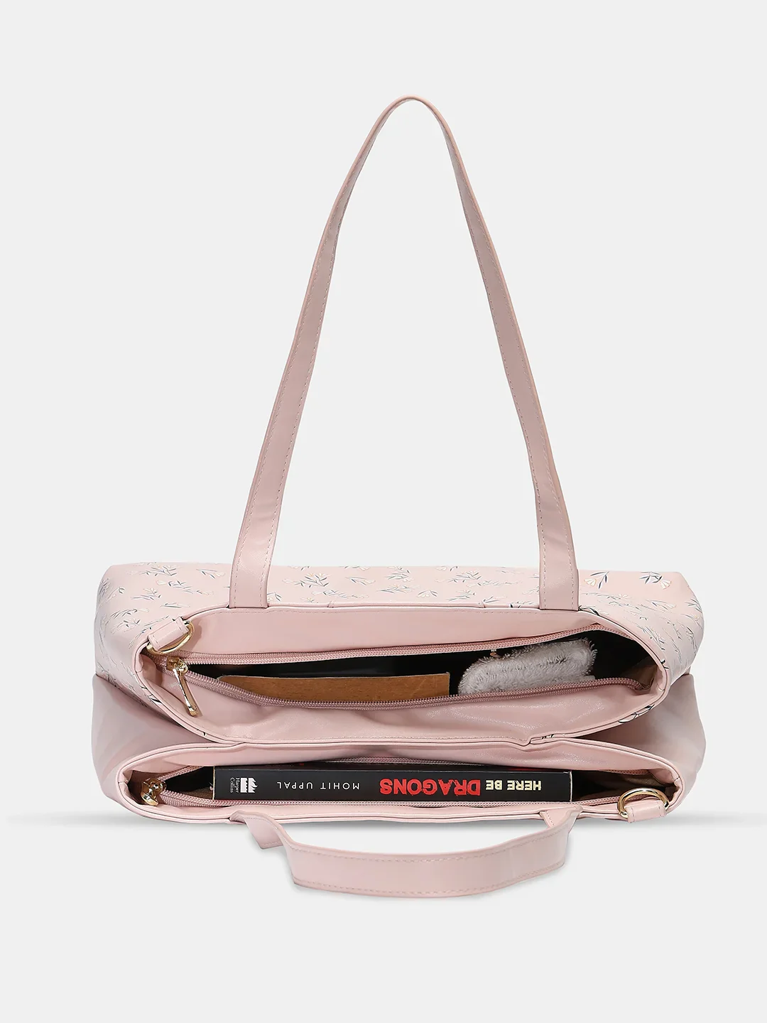 Caprese Merida Large Printed Blush Satchel Bag - Image 11