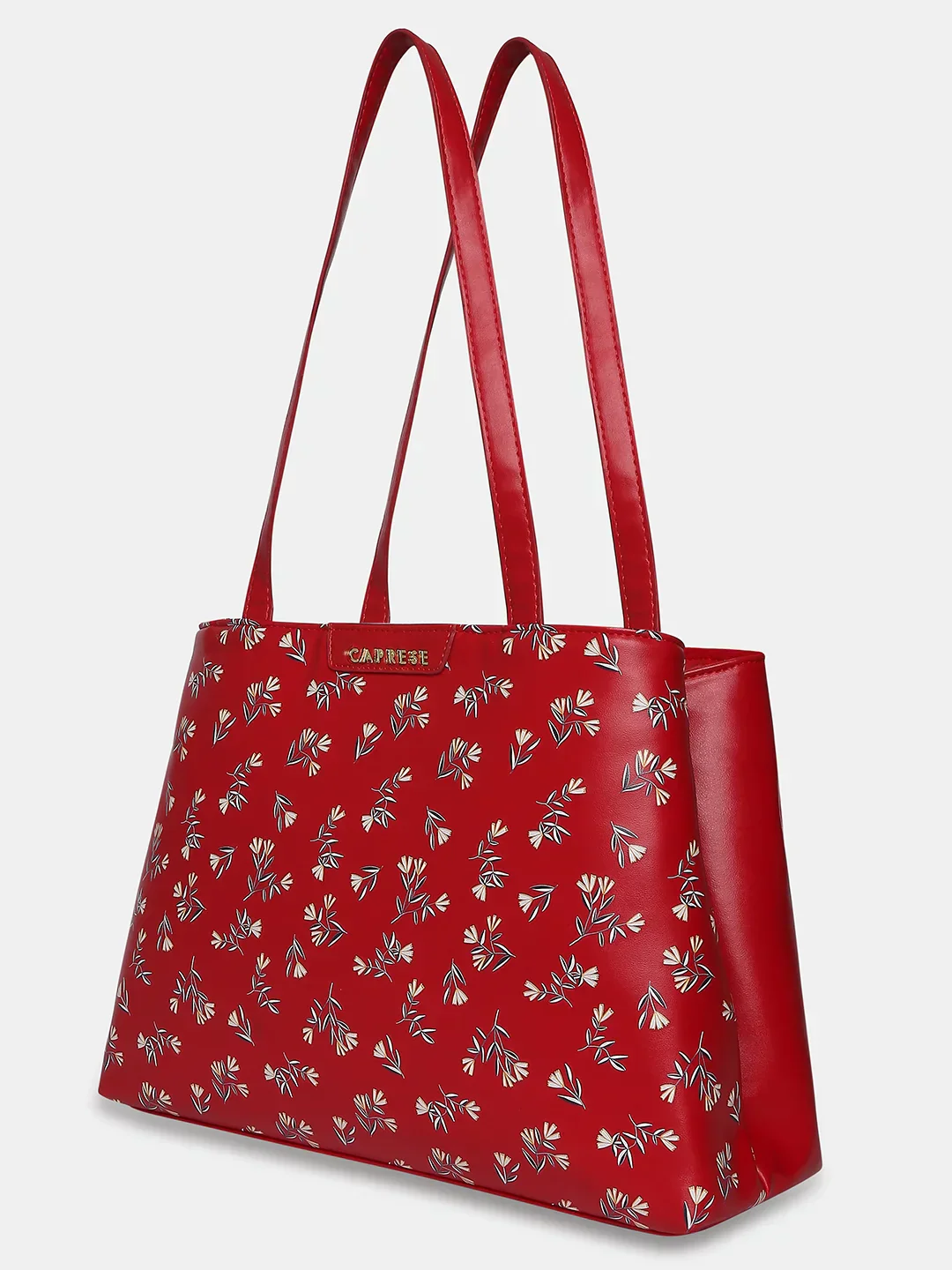 Caprese Merida Large Printed Red Satchel Bag - Image 6