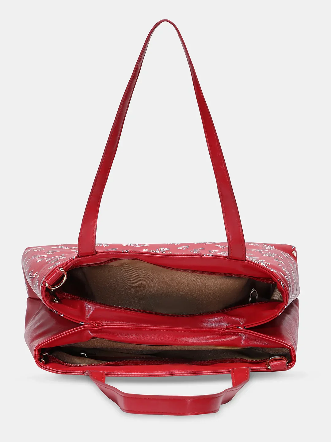 Caprese Merida Large Printed Red Satchel Bag - Image 8