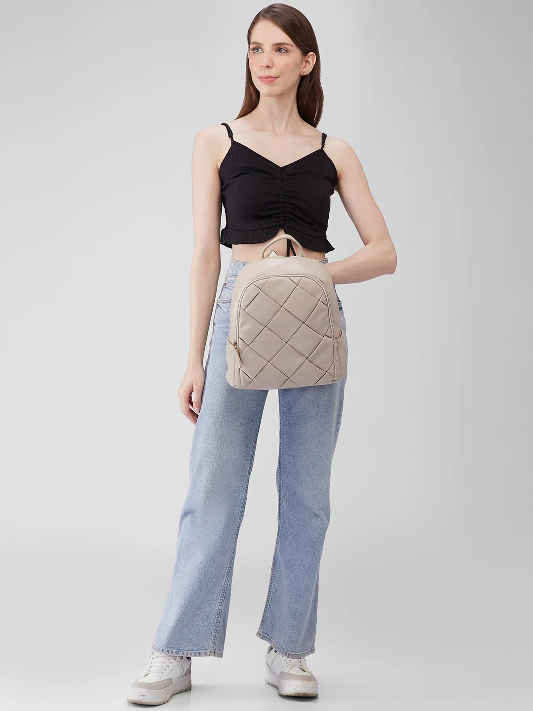 Caprese Merlin Medium Beige Backpack - Image 3