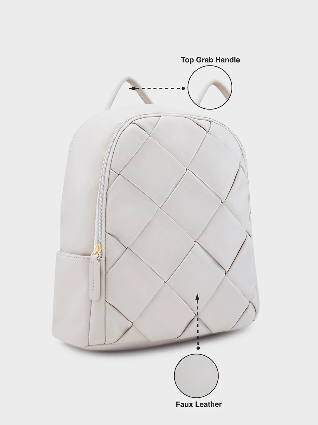 Caprese Merlin Medium Beige Backpack - Image 7