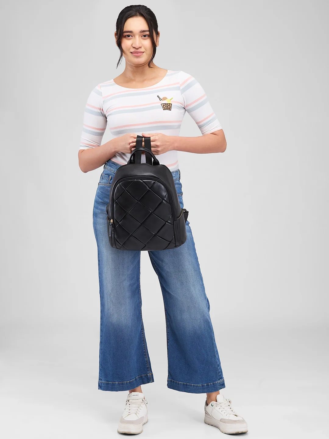 Caprese Merlin Medium Black Backpack - Image 3