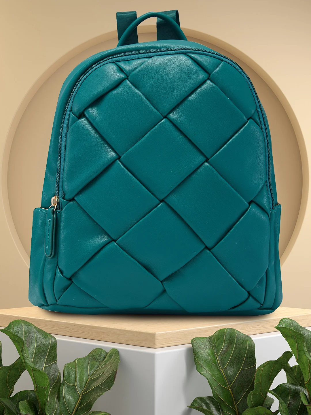 Caprese Merlin Medium Bottle Green Backpack - Image 2