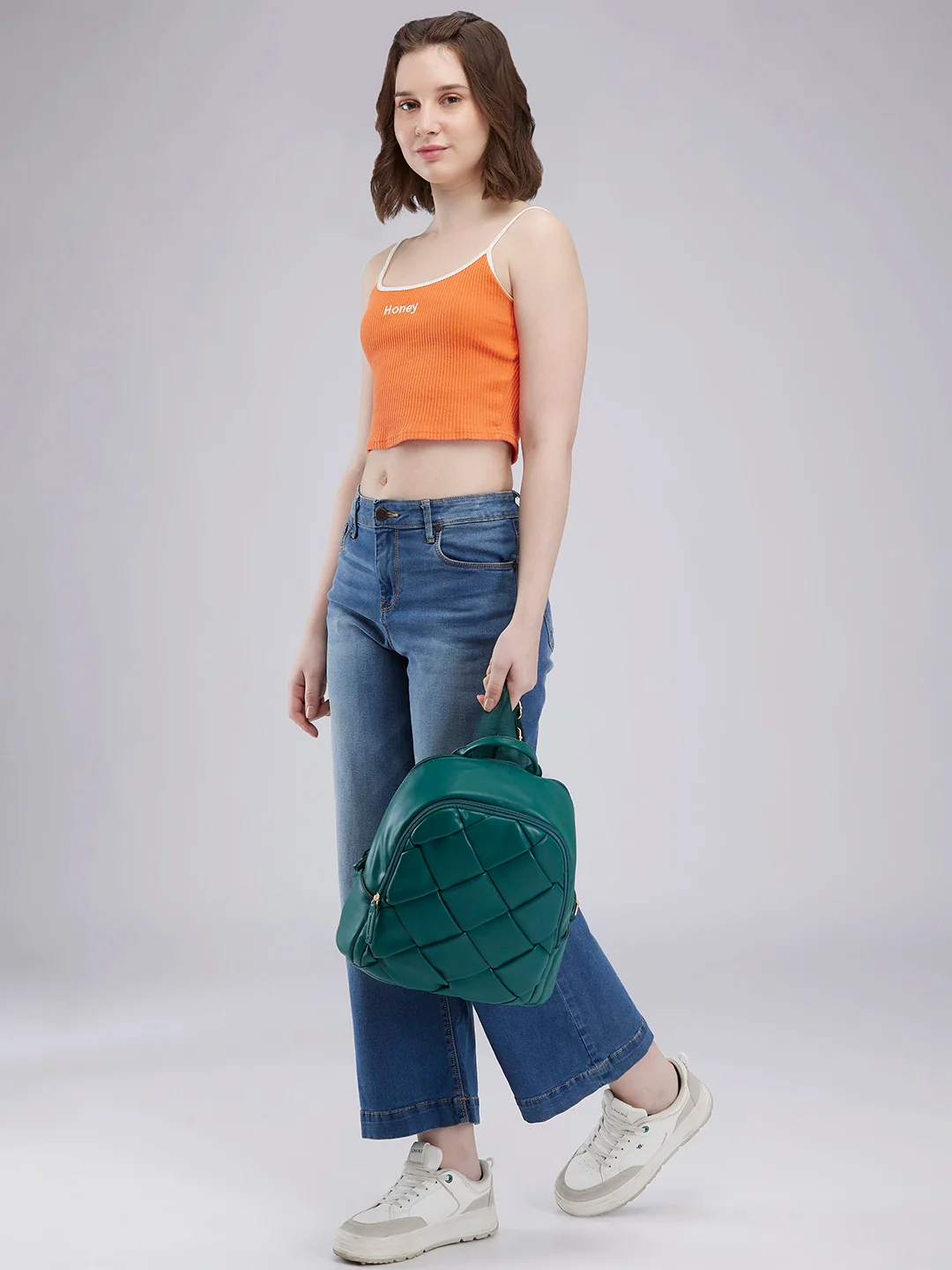 Caprese Merlin Medium Bottle Green Backpack - Image 3