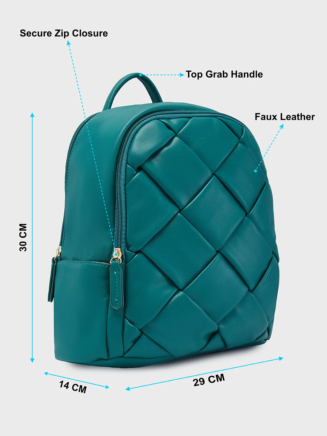 Caprese Merlin Medium Bottle Green Backpack - Image 7