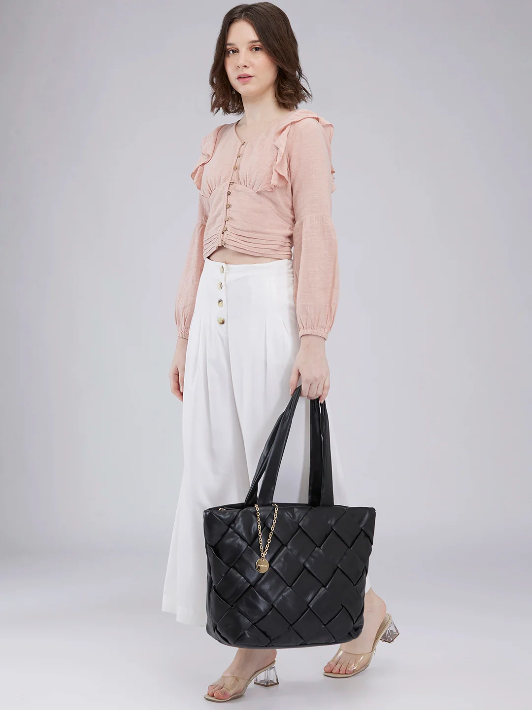 Caprese Merlin Large Black ToteBag - Image 2