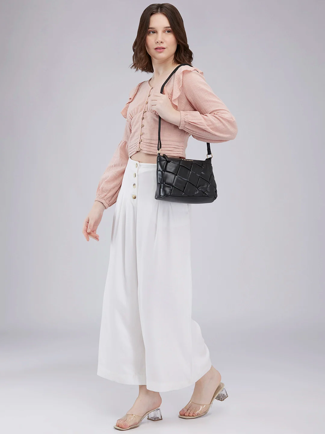 Caprese Merlin Medium Black Sling Bag - Image 2