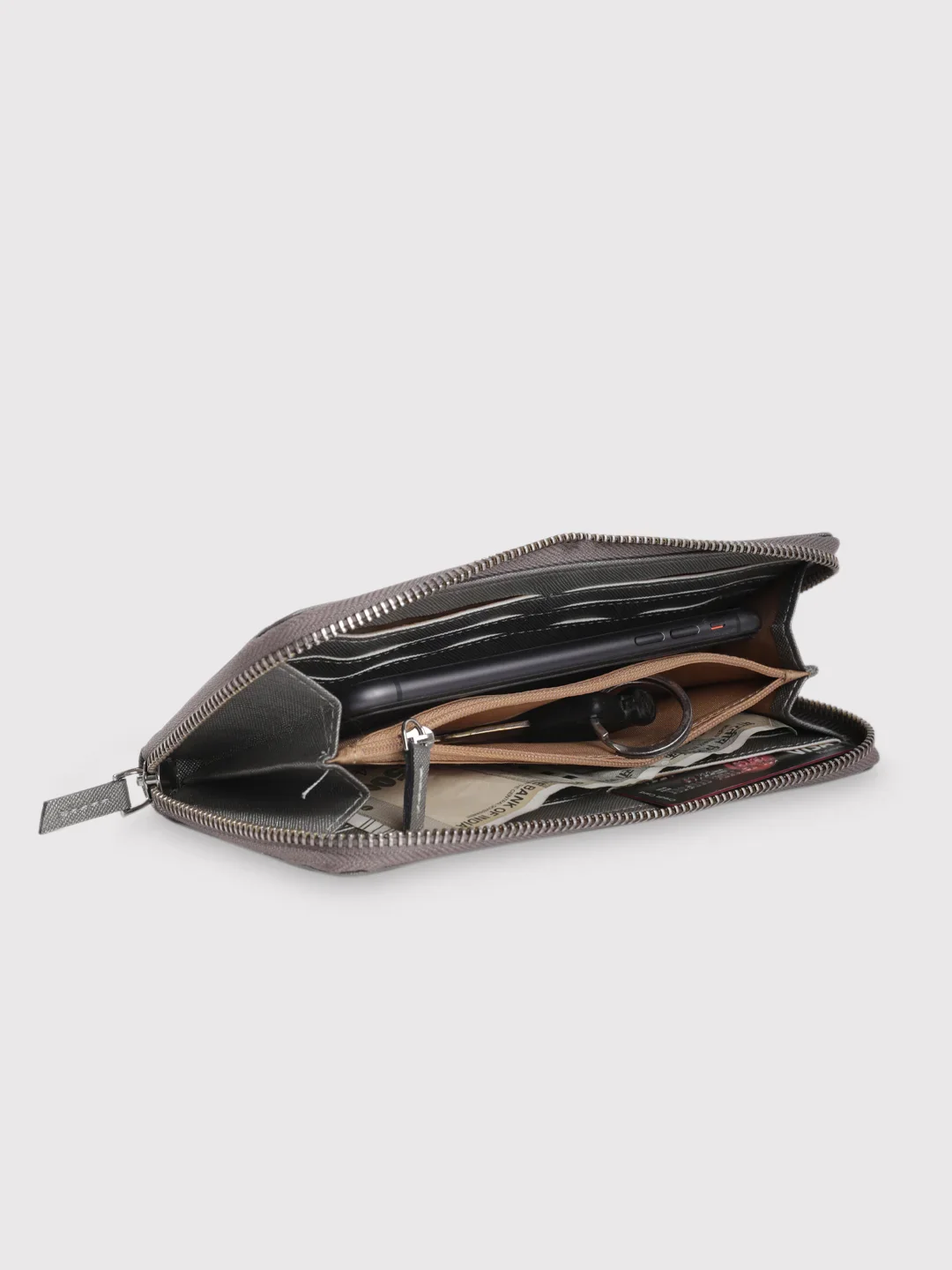 Caprese Mia Large Gunmetal Zip Around Wallet - Image 7