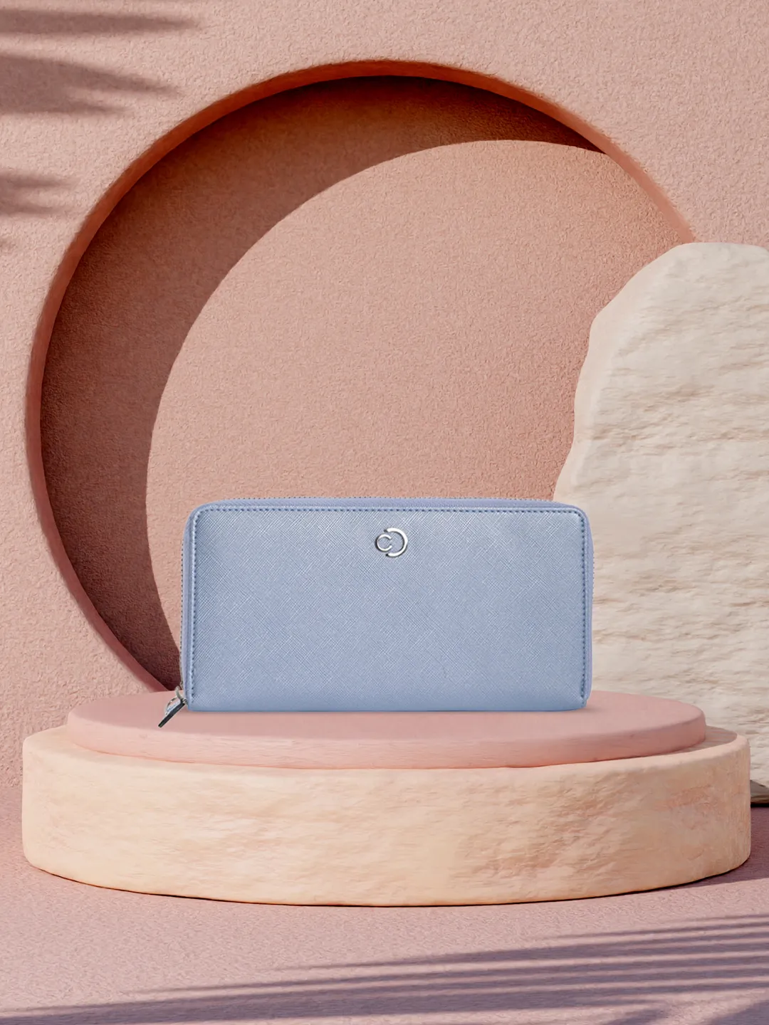 Caprese Mia Large Pearl Blue Zip Around Wallet - Image 14