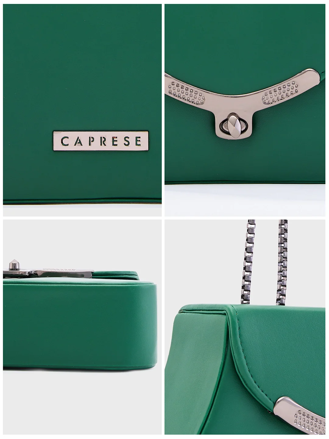 Caprese Miko Medium Dark Green Sling Bag - Image 13