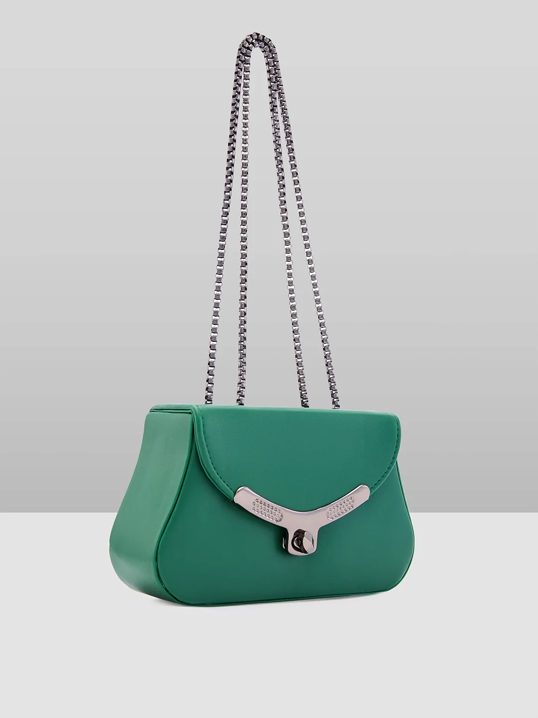 Caprese Miko Medium Dark Green Sling Bag - Image 4