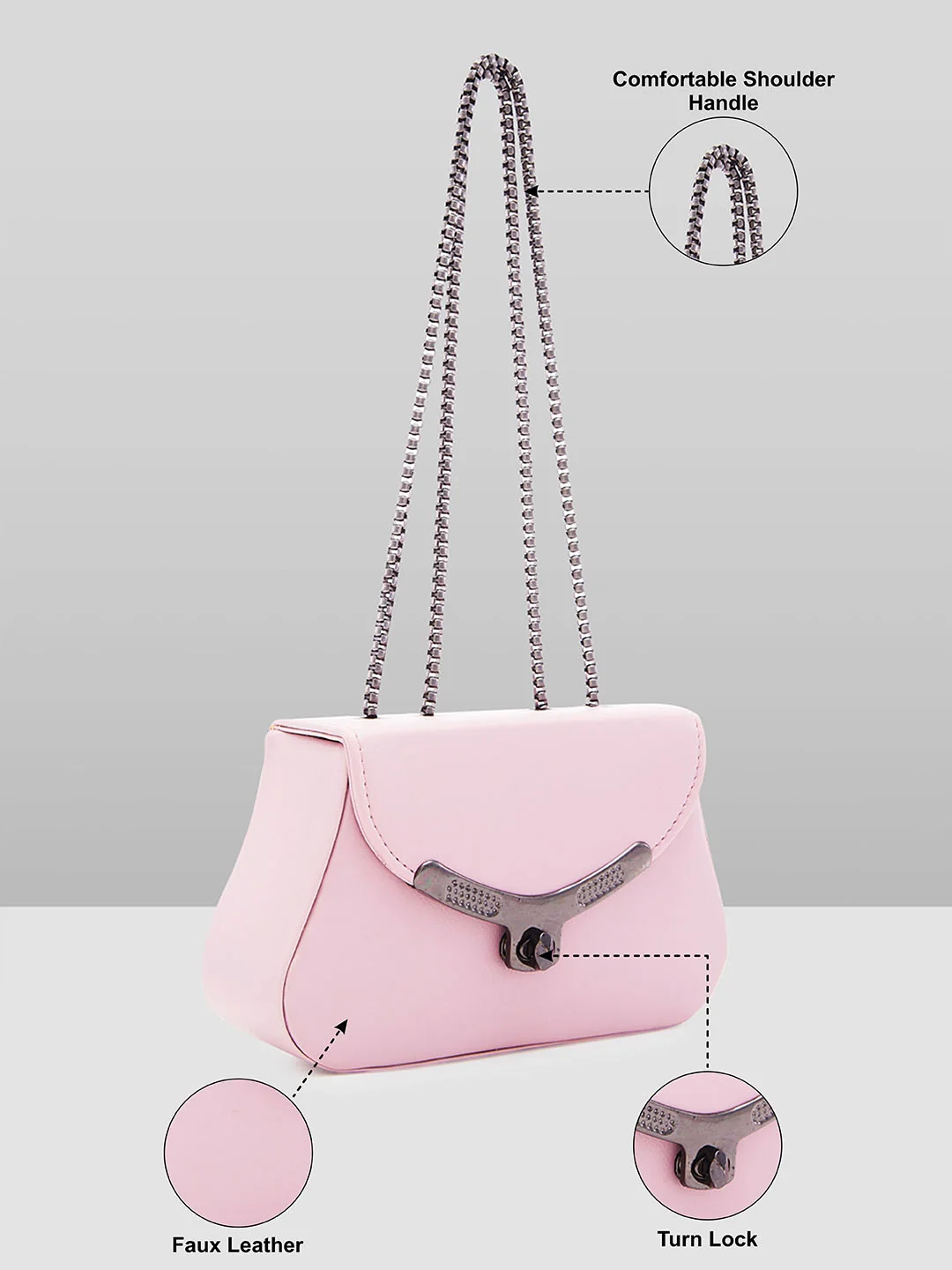 Caprese Miko Medium Lilac Sling Bag - Image 6
