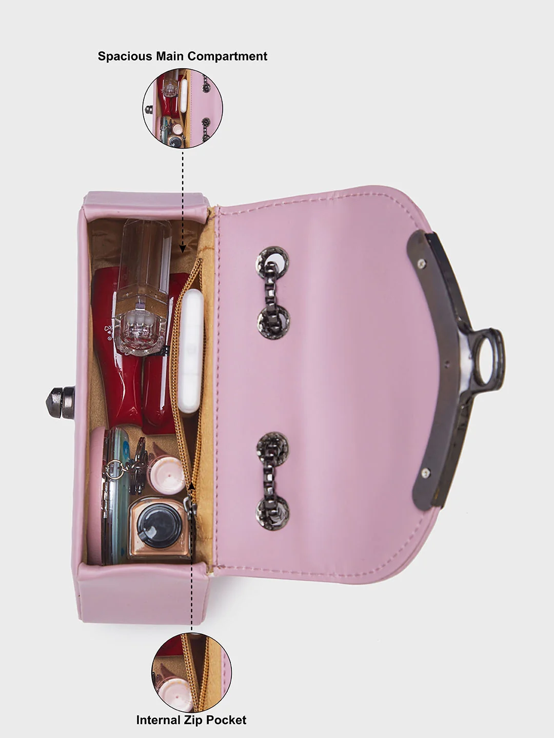 Caprese Miko Medium Lilac Sling Bag - Image 7
