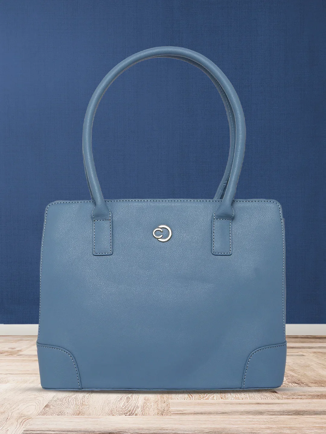 Caprese Milan Medium Blue Satchel Bag - Image 2