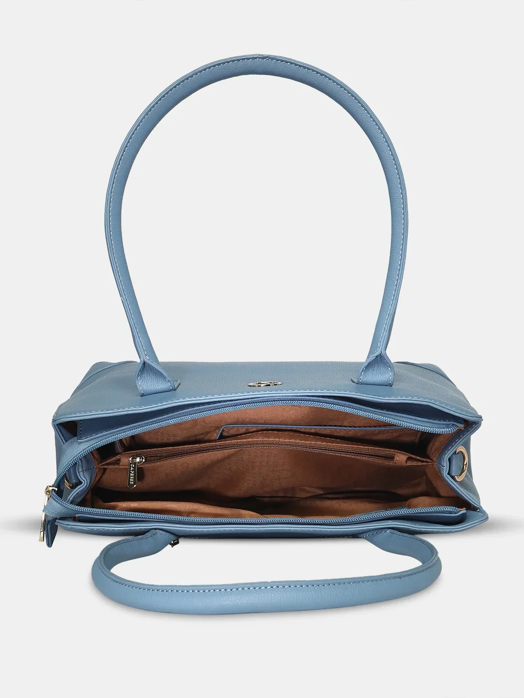 Caprese Milan Medium Blue Satchel Bag - Image 9