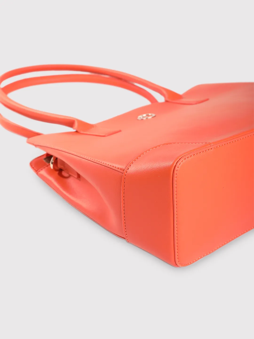Caprese Milan Medium Orange Satchel Bag - Image 9
