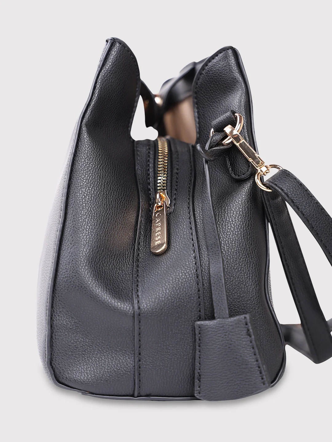 Caprese Milan Small Black Satchel Bag - Image 7