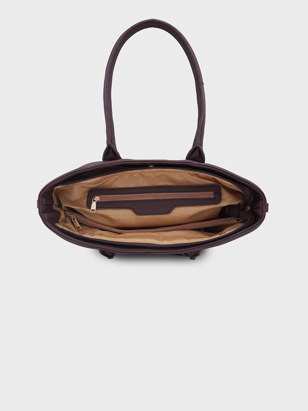 Caprese Milly Large Choco Brown Satchel Bag - Image 8