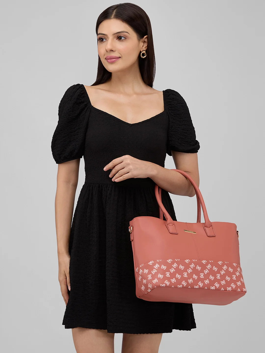 Caprese Milly Large Mud Peach Satchel Bag - Image 10